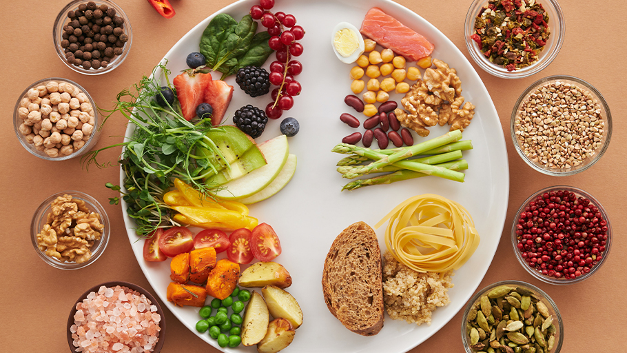 various types of grains and legumes