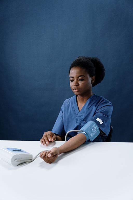 women reading blood pressure